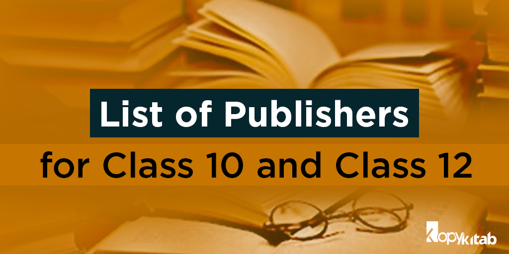 List of publishers for Class 10 and 12