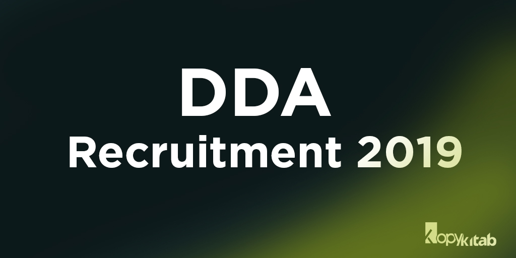 DDA Recruitment 2019