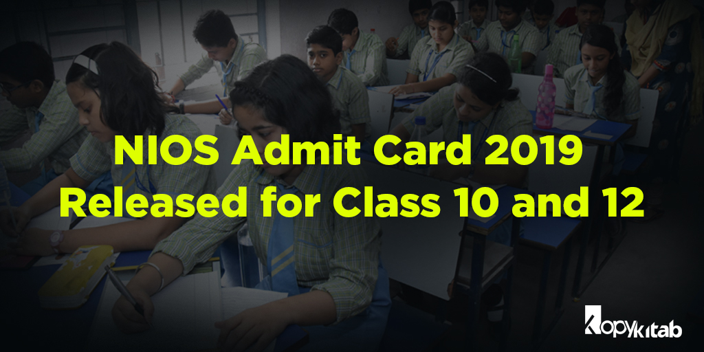 NIOS Admit Card 2019