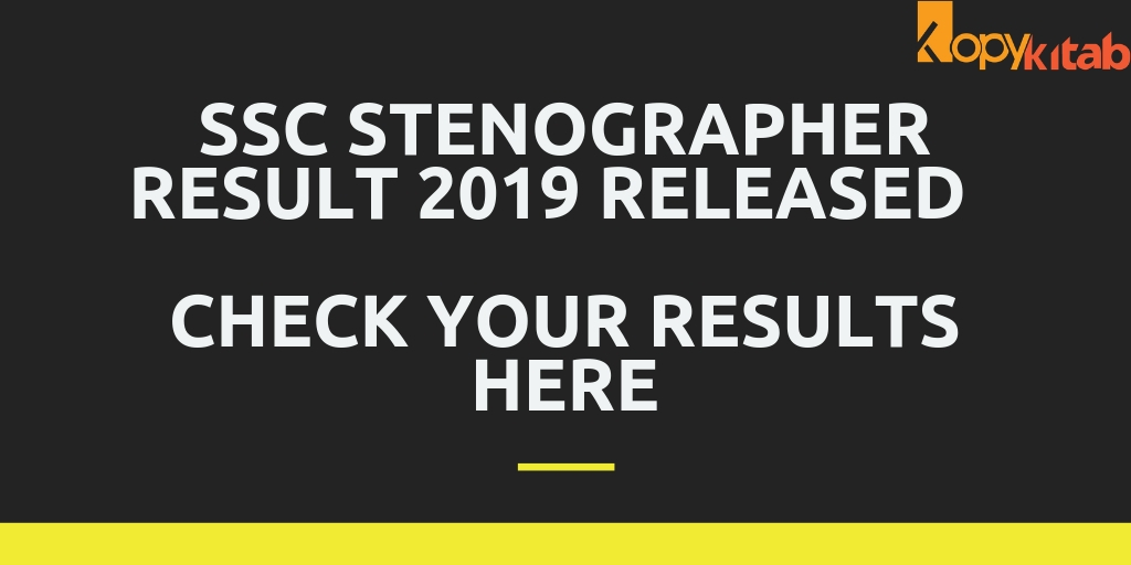 SSC Stenographer Result 2019 Released Check Your Results Here