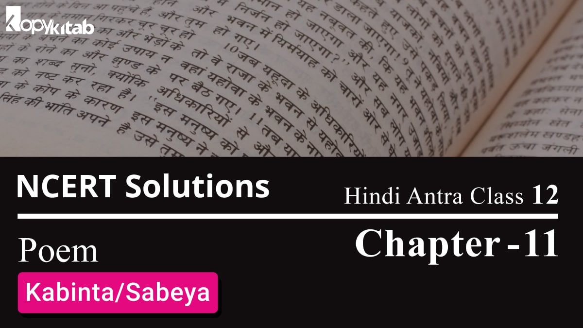 NCERT Solutions for Class 12 Hindi Antra Chapter 11 Poem – Kabinta/Sabeya