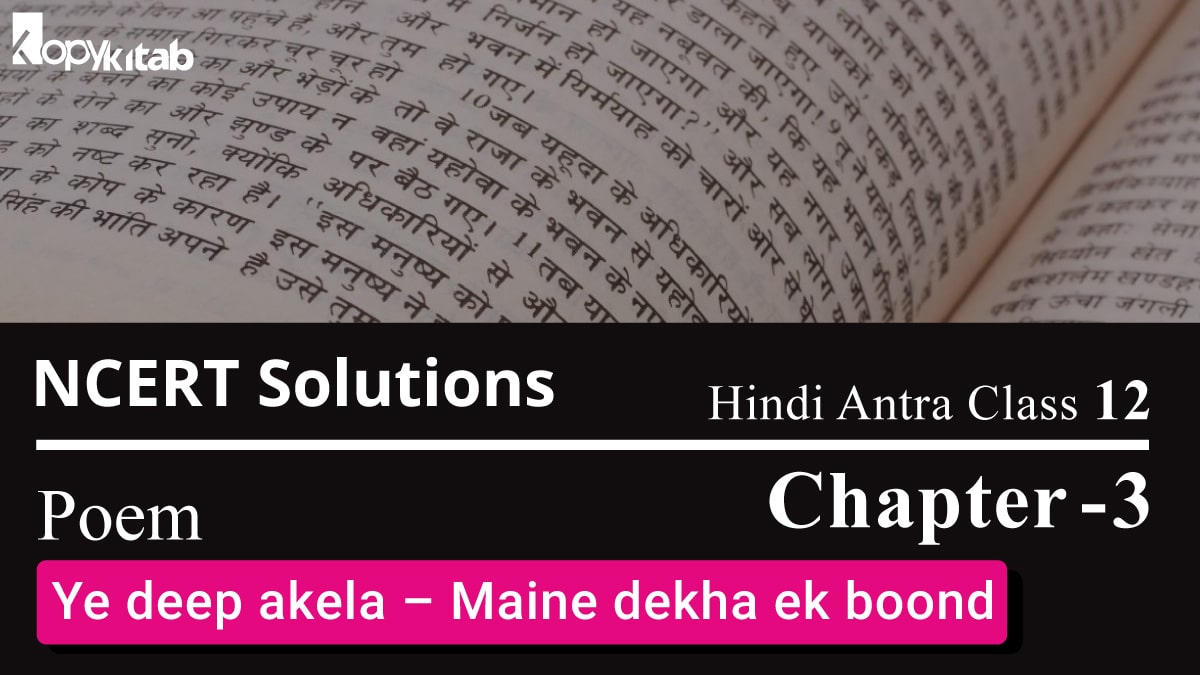 NCERT Solutions for Class 12 Hindi Antra Chapter 3 Poem